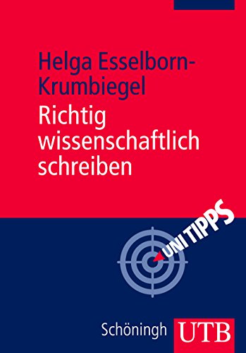 Beispielbild fr Richtig wissenschaftlich schreiben. Wissenschaftssprache in Regeln und bungen zum Verkauf von medimops