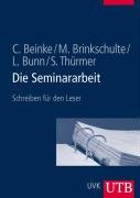Stock image for Die Seminararbeit : Schreiben fr den Leser for sale by Buchpark