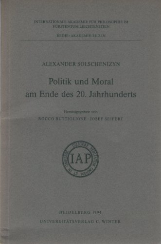 Stock image for Politik und Moral am Ende des 20. Jahrhunderts. for sale by dsmbooks