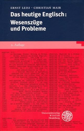 Beispielbild fr Das heutige Englisch: Wesenszge und Probleme zum Verkauf von Bernhard Kiewel Rare Books