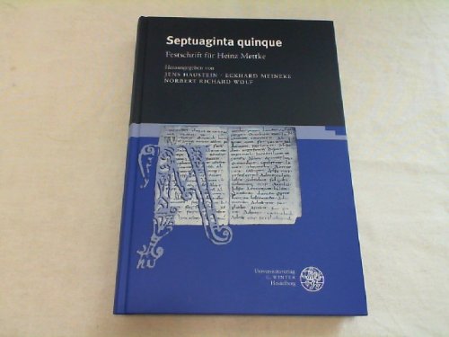 9783825309145: Septuaginta quinque: Festschrift fr Heinz Mettke (Jenaer germanistische Forschungen)
