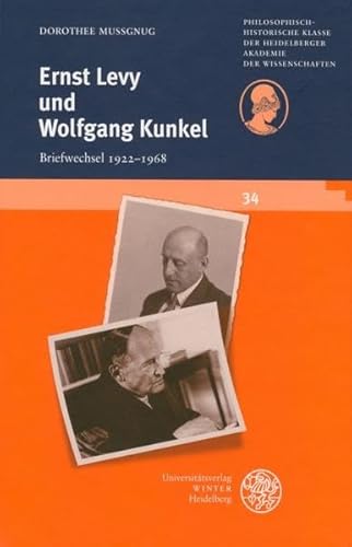 9783825350314: Ernst Levy und Wolfgang Kunkel. Briefwechsel 1922-1968