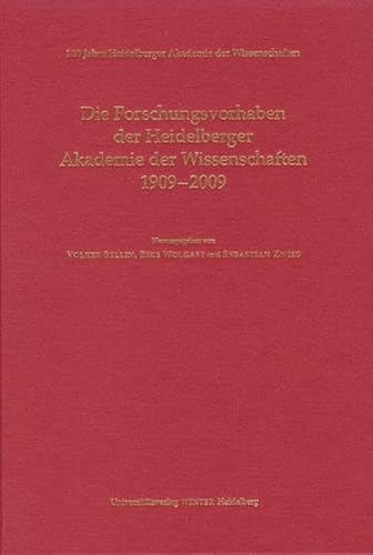 Imagen de archivo de Die Forschungsvorhaben der Heidelberger Akademie der Wissenschaften 1909- 2009. 100 Jahre Heidelberger Akademie der Wissenschaften a la venta por Zubal-Books, Since 1961