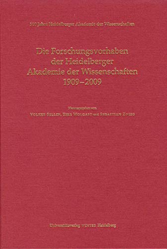 9783825355692: Die Forschungsvorhaben der Heidelberger Akademie der Wissenschaften 1909-2009: Jubiumsbnde