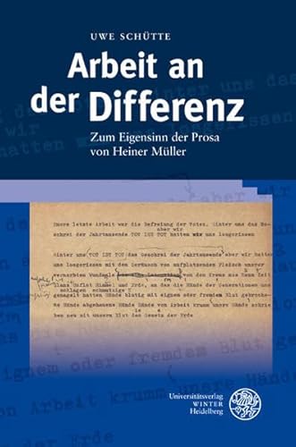 9783825358280: Arbeit an der Differenz: Zum Eigensinn der Prosa von Heiner Mller: 60