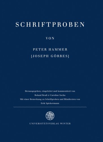 Stock image for Schriftproben von Peter Hammer [Joseph G for sale by ISD LLC
