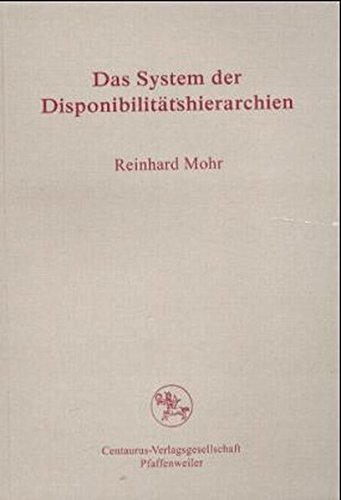 Das System der Disponibilitätshierarchien. - Mohr, Reinhard