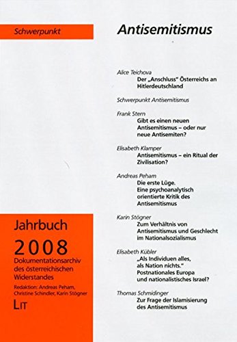 Beispielbild fr Jahrbuch des Dokumentationsarchivs des sterreichischen Widerstands: BD 2008 zum Verkauf von medimops