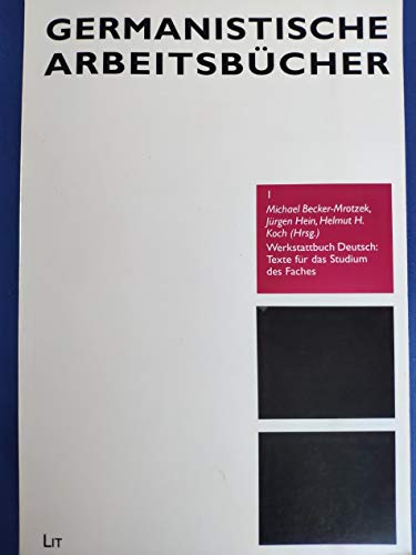 9783825822637: Werkstattbuch Deutsch: Texte für das Studium des Faches (Livre en allemand)