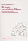 Beispielbild fr Religion als gesellschaftliches Phnomen. Soziologische, theologische und literaturwissenschaftliche Annherungen. zum Verkauf von Antiquariat Bernhardt