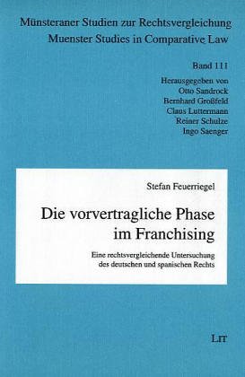 9783825877194: Die vorvertragliche Phase im Franchising