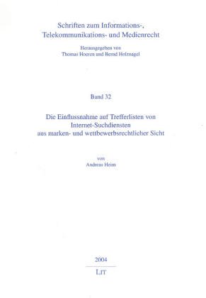 9783825881498: Die Einflussnahme auf Trefferlisten von Internet-Suchdiensten aus marken- und wettbewerbsrechtlicher Sicht