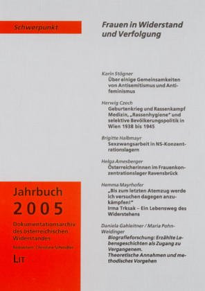 Beispielbild fr Jahrbuch des Dokumentationsarchivs des sterreichischen Widerstands: Jahrbuch des Dokumentationsarchivs des sterreichischen Widerstandes 2005 zum Verkauf von medimops