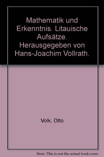 Beispielbild fr Mathematik und Erkenntnis. zum Verkauf von SKULIMA Wiss. Versandbuchhandlung