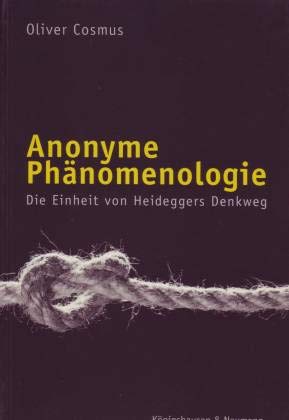 Stock image for Anonyme Phnomenologie. for sale by SKULIMA Wiss. Versandbuchhandlung