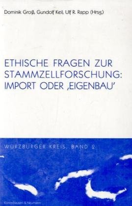 Imagen de archivo de Ethische Fragen zur Stammzellenforschung. Import oder "Eigenbau", a la venta por modernes antiquariat f. wiss. literatur