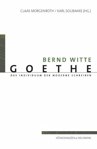 Stock image for Goethe Witte, Bernd for sale by LIVREAUTRESORSAS