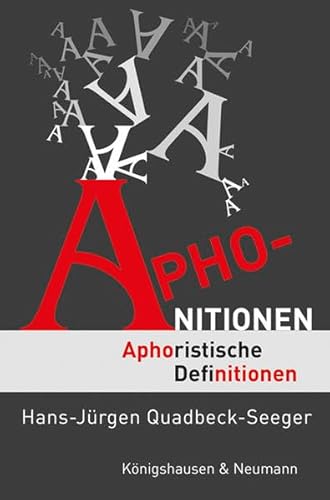 Imagen de archivo de Aphonitionen: Aphoristische Definitionen a la venta por medimops