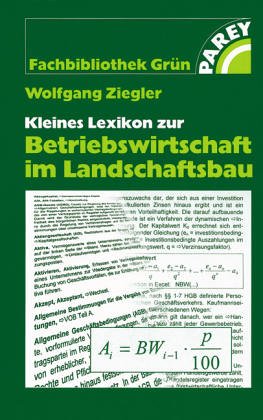 9783826332951: Kleines Lexikon zur Betriebswirtschaft im Landschaftsbau