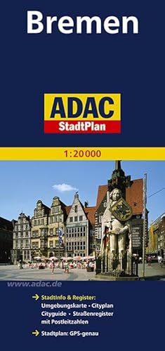 Beispielbild fr ADAC Stadtplan Bremen: StadtInfo & Register: Umgebungskarte - Cityplan - Cityguide - Straenregister mit Postleitzahlen. Stadtplan: GPS-genau zum Verkauf von medimops