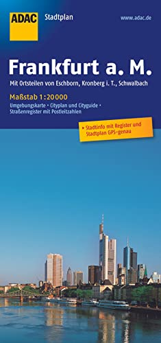 Beispielbild fr ADAC Stadtplan Frankfurt am Main: mit Ortsteilen von Eschborn Kronberg i.T., Schwalbach / StadtInfo & Register: Umgebungskarte, Cityplan, Cityguide, . mit Postleitzahlen. Stadtplan: GPS-genau zum Verkauf von medimops