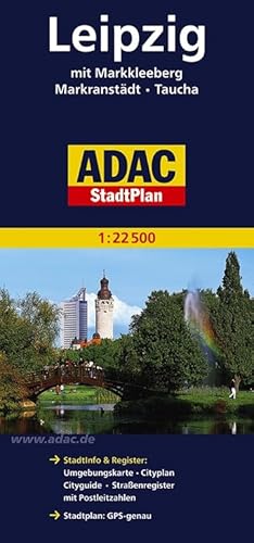 ADAC Stadtplan Leipzig: Mit Markkleeberg, Markranstädt, Taucha. Stadtinfo & Register: Umgebungskarte, Cityplan, Cityguide, Straßenregister mit Postleitzahlen. Stadtplan: GPS-genau - ADAC Kartografie