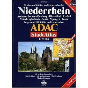 9783826413544: ADAC StadtAtlas Niederrhein 1:20.000 Arnheim, Borken, Duisburg, Dsseldorf, Krefeld, Mnchengladbach, Neuss, Nijmegen, Venlo