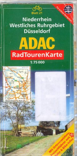 Imagen de archivo de ADAC RadTourenKarte 21 Niederrhein, Westliches Ruhrgebiet, Dsseldorf: Mit Ortsverzeichnis. Freizeitfhrer mit Bahn & Bike-Infos a la venta por medimops