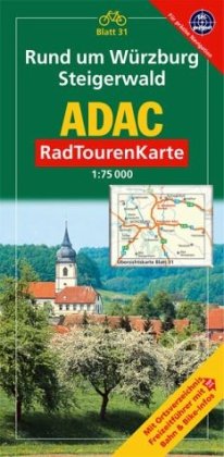 Imagen de archivo de ADAC RadTourenKarte 31. Rund um Wrzburg-Steigerwald (mit Kartometer). 1 : 75 000 a la venta por medimops