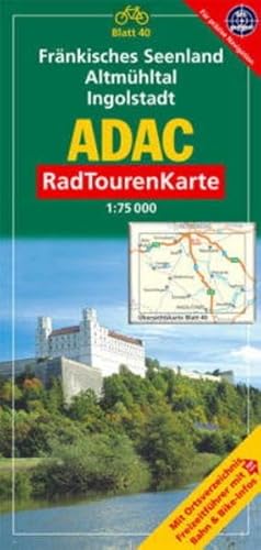 Beispielbild fr ADAC RadTourenKarte 40. Frnkisches Seenland, Altmhltal, Ingolstadt. 1 : 75 000 zum Verkauf von medimops