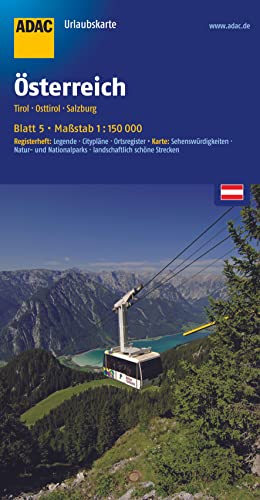 ADAC UrlaubsKarte Österreich Blatt 5: Tirol, Osttirol, Salzburg 1 : 150 000: Von Rosenheim bis Gmun - Collectif