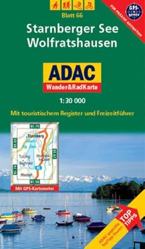 Beispielbild fr ADAC Wander- & RadKarte 66 Starnberger See 1 : 30 000: Deutsche Alpen / Alpenvorland. Mit touristischem Register und Freizeitfhrer zum Verkauf von medimops