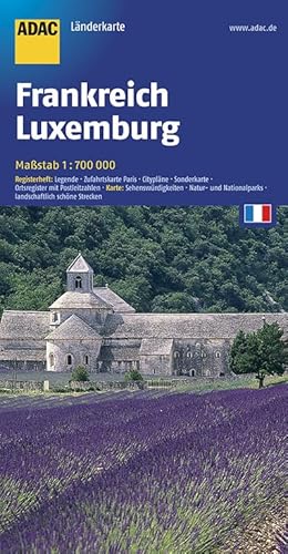 Beispielbild fr ADAC Lnderkarte Frankreich, Belgien, Luxemburg 1:650.000 zum Verkauf von medimops