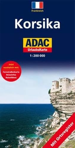 Imagen de archivo de ADAC UrlaubsKarte Korsika 1 : 200 000: Mit Ortsregister. Mit Fernstraenkarte, Reiseinfos, Reisefhrer a la venta por medimops