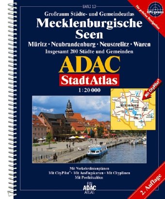 9783826419447: ADAC Grossraum StadtAtlas Mecklenburgische Seen 1 : 20 000: Mritz, Neubrandenburg, Neustrelitz, Waren. Grossraum Stdte- und Gemeindeatlas. Insgesamt 200 Stdte und Gemeinden. 1:20000. GPS-genau