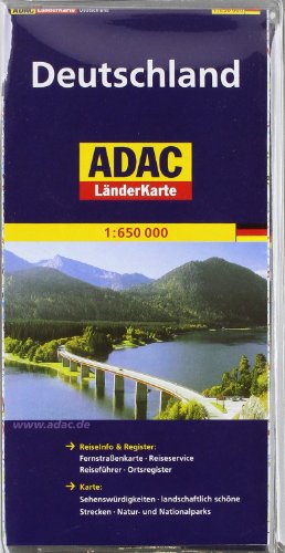 Beispielbild fr ADAC LnderKarte Deutschland 1 : 650 000: ReiseInfo & Register: Fernstraenkarte, Reiseservice, Reisefhrer, Ortsregister. Karte: Sehenswrdigkeiten, . schne Strecken, Natur- und Nationalparks zum Verkauf von medimops