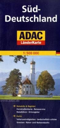 Beispielbild fr ADAC LnderKarte Deutschland Sd 1 : 500 000: Fernstraenkarte, Reiseservice, Reisefhrer, Ortsregister, Sehenswrdigkeiten, landschaftlich schne Strecken, Natur- und Nationalparks zum Verkauf von medimops