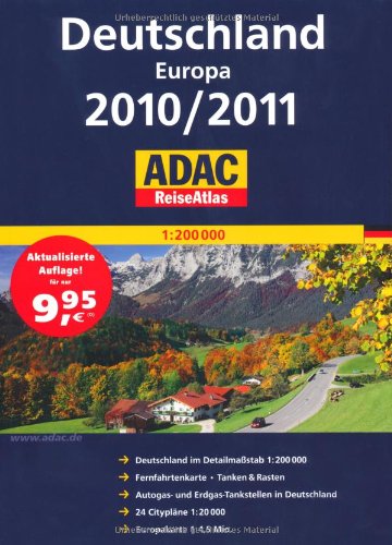 Beispielbild fr ADAC ReiseAtlas Deutschland/Europa 2010/2011: Deutschland im DetailmaAYstab 1 : 200.000. Mit 24 CityplAnen und Europa 1 : 4,5 Mio. FernstraAYenkarte. . und Erdgas-Tankstellen in Deutschland zum Verkauf von AwesomeBooks