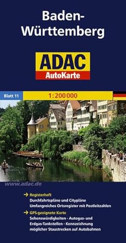 9783826423109: ADAC AutoKarte Deutschland 11. Baden-Wnrttemberg 1