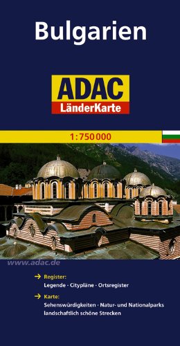 ADAC LänderKarte Bulgarien 1 : 750 000: Mit Fernstraßenkarte, Reiseinfos, Reiseführer. Mit Ortsregister - geosmile