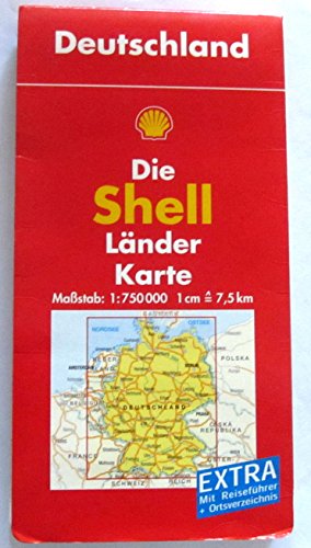 Shell Länderkarte Deutschland. 1 : 750 000. Mit Ortsverzeichnis und Reiseführer - ADAC Kartografie