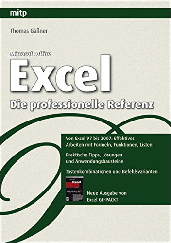 9783826617911: Microsoft Office Excel - Die professionelle Referenz (mitp Anwendungen)