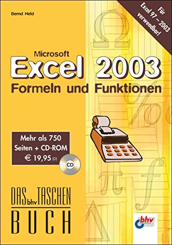 9783826681271: Microsoft Excel 2003 Formeln & Funktionen (bhv Taschenbuch)