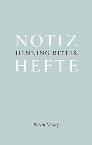 Notizhefte (9783827009586) by Ritter, Henning