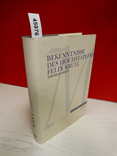 9783827130013: Bekenntnisse des Hochstaplers Felix Krull. Grodruck: Der Memoiren erster Teil (Bibliothek Niemeyer)