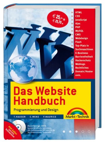 Stock image for Das Website Handbuch: Programmierung und Design Programmierung und Design for sale by Book Broker