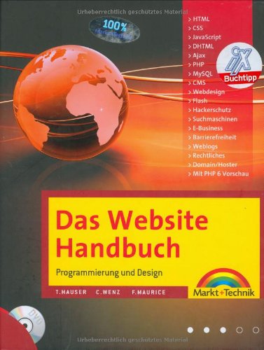 Stock image for Das Website Handbuch : Programmierung und Design for sale by Buchpark