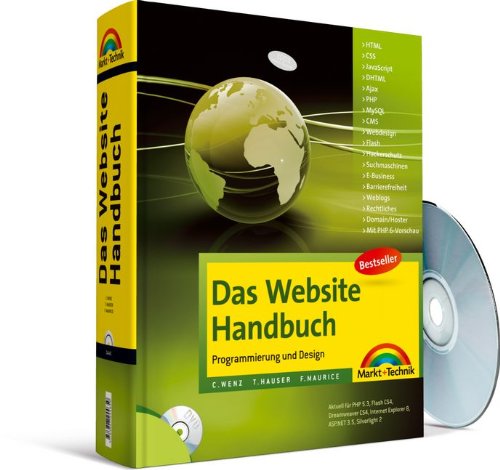 Beispielbild fr Das Website Handbuch - aktualisierte Ausgabe: Programmierung und Design (Kompendium / Handbuch) zum Verkauf von medimops