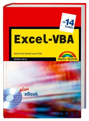 Beispielbild fr Excel VBA in 14 Tagen. Schritt fr Schritt zum Profi. Mit CD-ROM (Gebundene Ausgabe) von Bernd Held Excel VBA in 14 Tagen Mit VBA programmieren lernen, Excel professionalisieren und insgesamt effizienter arbeiten -- beinah klingt es wie ein Heilversprechen, doch Bernd Held liefert mit seinem Buch Excel-VBA in 14 Tagen. Schritt fr Schritt zum Profi nicht mehr und nicht weniger, in nicht weniger oder mehr als 14 Tagen Lesearbeit. Held scheint Excel zu atmen, VBA mit Excel easy. Mit kleinen Makros zaubern und Microsoft Excel 2003, Formeln und Funktionen von ihm sind Bestseller und bei Excelern beliebt wie frische Brtchen am Morgen. Nun verbindet er also den Programmiereinstieg mit Visual Basic fr Applikationen mit dessen effektiven Einsatz zusammen mit Excel und anderen Office-Anwendungen. Das Buch ist in 14 Tage-Kapitel gegliedert (ein 2-Wochenplan zum Herausnehmen liegt bei) mit Fragen, Quiz und bungen an den Kapitelenden und den entsprechenden Beispielencodes auf der CD-ROM -- Held zum Verkauf von BUCHSERVICE / ANTIQUARIAT Lars Lutzer