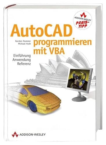 Imagen de archivo de AutoCAD programmieren mit VBA, mit CD-ROM (Gebundene Ausgabe) von Karsten Dummer (Autor), Michael Huth Architekten Bauingenieure Landschaftsplaner Vermesser Werkzeugbauer Umwelttechniker VBA-Schnittstelle AutoCAD-Klassenbibliothek Die in AutoCAD integrierte VBA-Schnittstelle erlaubt, Anwendungen zu erstellen, mit denen wiederkehrende Aufgaben in AutoCAD automatisiert ablaufen - es fehlt aber bislang ein Buch dazu. Das ist das Buch Es werden wesentliche Elemente der VBA-Entwicklungsumgebung dargestellt. Die Objekte der AutoCAD-Klassenbibliothek werden ausfhrlich beschrieben und an Fallbeispielen dargelegt. Der Leser erhlt ein Einfhrungs- und Nachschlagewerk, das es ihm ermglicht, jederzeit auf die Befehlsreferenz von AutoCAD-VBA zurckzugreifen. Leser lernen eigene, auf ihre Bedrfnisse angepasste Programmtools zu erstellen Beispiele und vollstndiger Programmcode knnen im eigenen AutoCAD-System genutzt werden. Zu diesem Thema AutoCAD ist das weltweit meistgenutzte System fr compu a la venta por BUCHSERVICE / ANTIQUARIAT Lars Lutzer